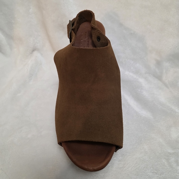 Y2K Inspired Mila Paoli Italy Brown Suede Studded Platform Clogs 37 - Picture 4 of 16